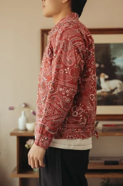 Coats, Jackets, And Vests<Niceness Gyan Bandana Trucker Jacket - Red