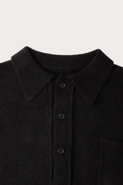 Sweaters<Camiel Fortgens Hairy Cardigan - Black Alpaca Wool