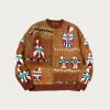 Sweaters<Kapital Hand Knit STD Cowichan Crew Sweater - Gold