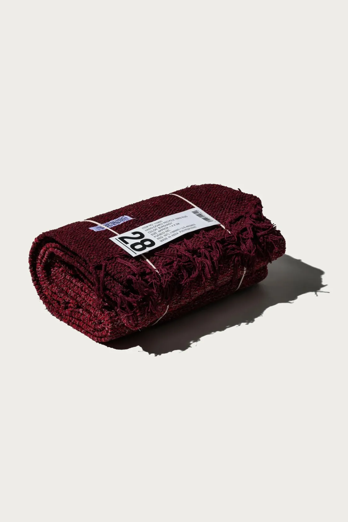 Homegoods<Puebco Handloomed Recycled Yarn Rug - Burgundy