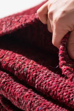 Homegoods<Puebco Handloomed Recycled Yarn Rug - Burgundy