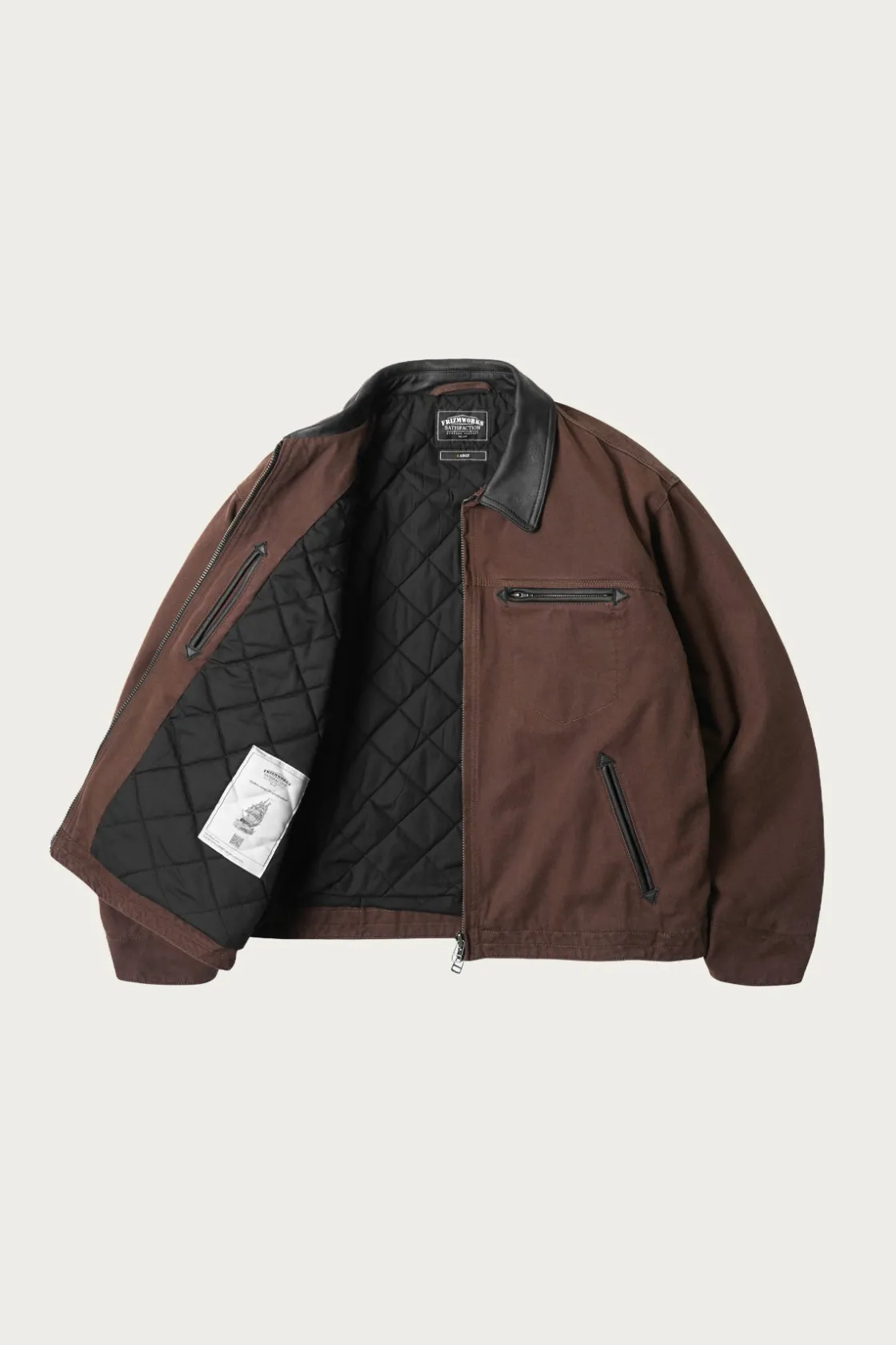 Coats, Jackets, And Vests<FrizmWORKS Heavy Canvas Destroyed Work Jacket - Brown