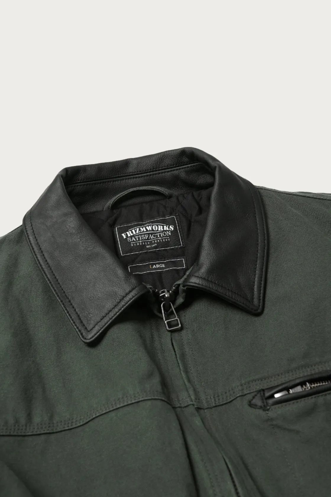 Coats, Jackets, And Vests<FrizmWORKS Heavy Canvas Destroyed Work Jacket - Olive