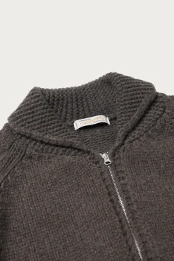 Sweaters<FrizmWORKS Heavy Cowichan Zipup Cardigan - Sephia