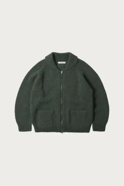 Sweaters<FrizmWORKS Heavy Cowichan Zipup Cardigan - Forest Green