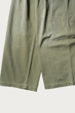 Pants<Kapital Herringbone FATIGUE Baggy Pants - Khaki