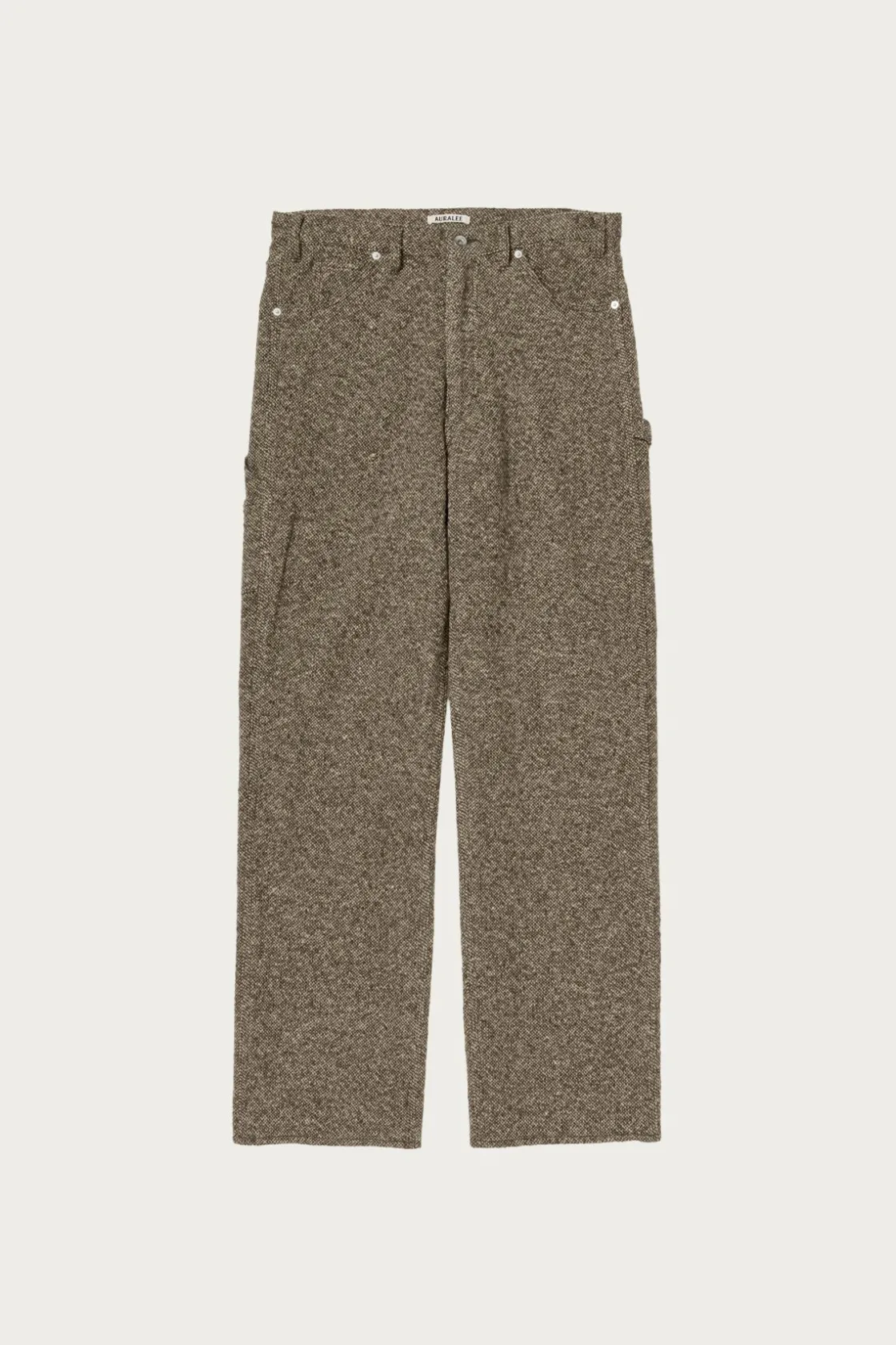 Pants<Auralee Homespun Tweed Painter Pants - Brown