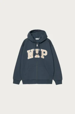 Tees And Sweats<Carhartt Work In Progress Hooded WIP Sweat Jacket - Dusky Blue Stone Washed
