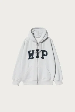 Tees And Sweats<Carhartt Work In Progress Hooded WIP Sweat Jacket - Ash Heather Stone Washed