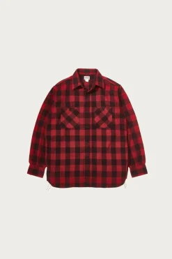 Shirts<The Real McCoys 8HU Twisted-Yarn Buffalo Check Flannel Shirt - Red/Black