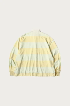 Shirts<Kapital JAIL Stripe Jersey BIG Rugger Shirt - Yellow/Green