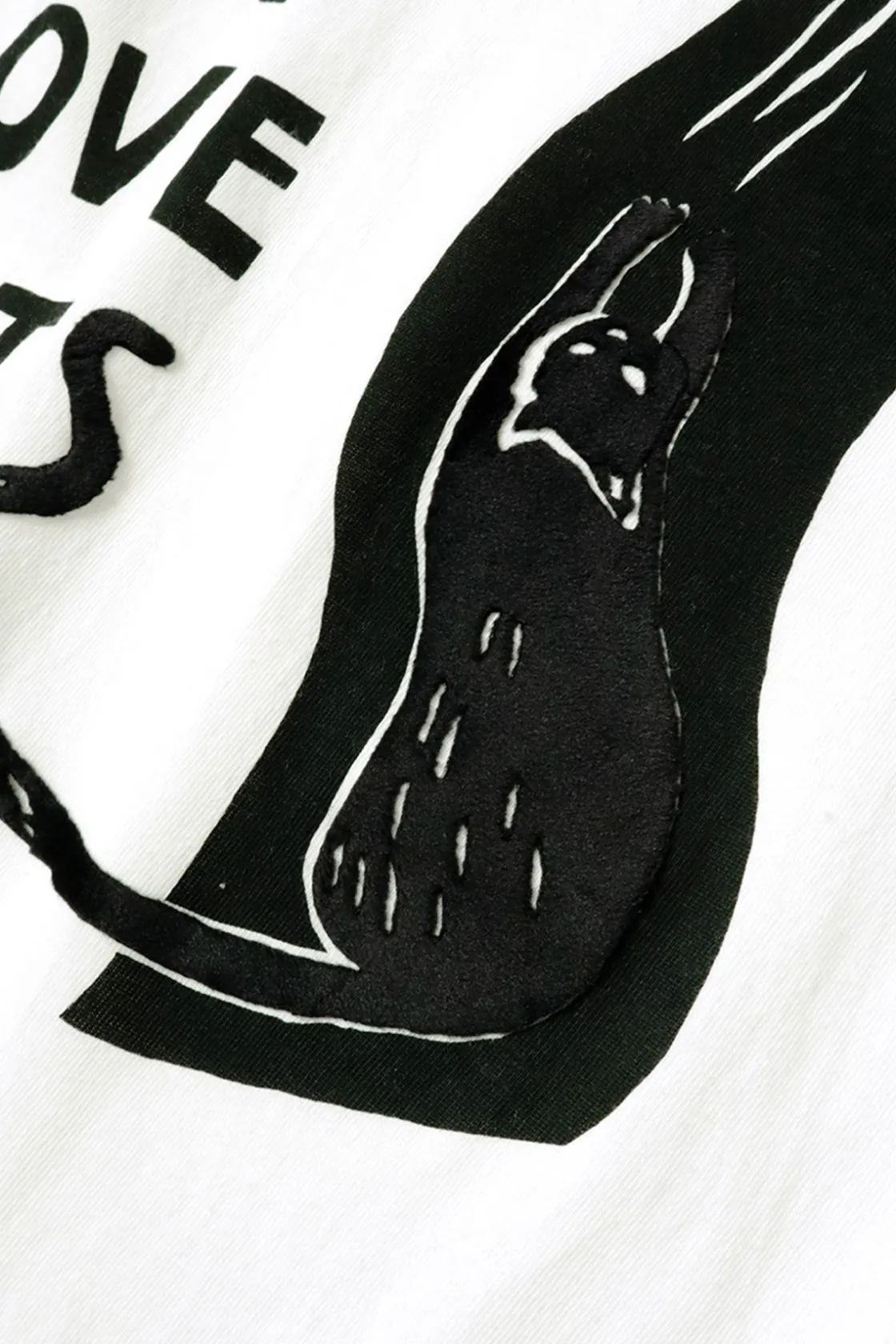 Shirts<Kapital 20/-Jersey Ringer T (DENIM MEN LOVE CATS SCRATCH) - White