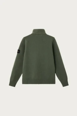 Sweaters<Stone Island Lambswool Cardigan - Military Green