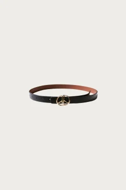 Accessories<Kapital Leather DD Buckle Belt - Black