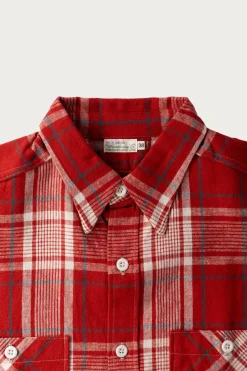 Shirts<Warehouse & Co. Longsleeve Check Workshirt - Red