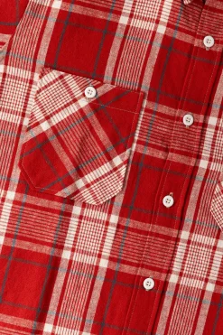 Shirts<Warehouse & Co. Longsleeve Check Workshirt - Red