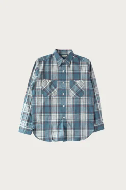 Shirts<Warehouse & Co. Longsleeve Large Check Workshirt - Sax