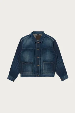 Coats, Jackets, And Vests<Taiga Takahashi Lot. 714 Denim Jacket Side Panel - Damaged Indigo