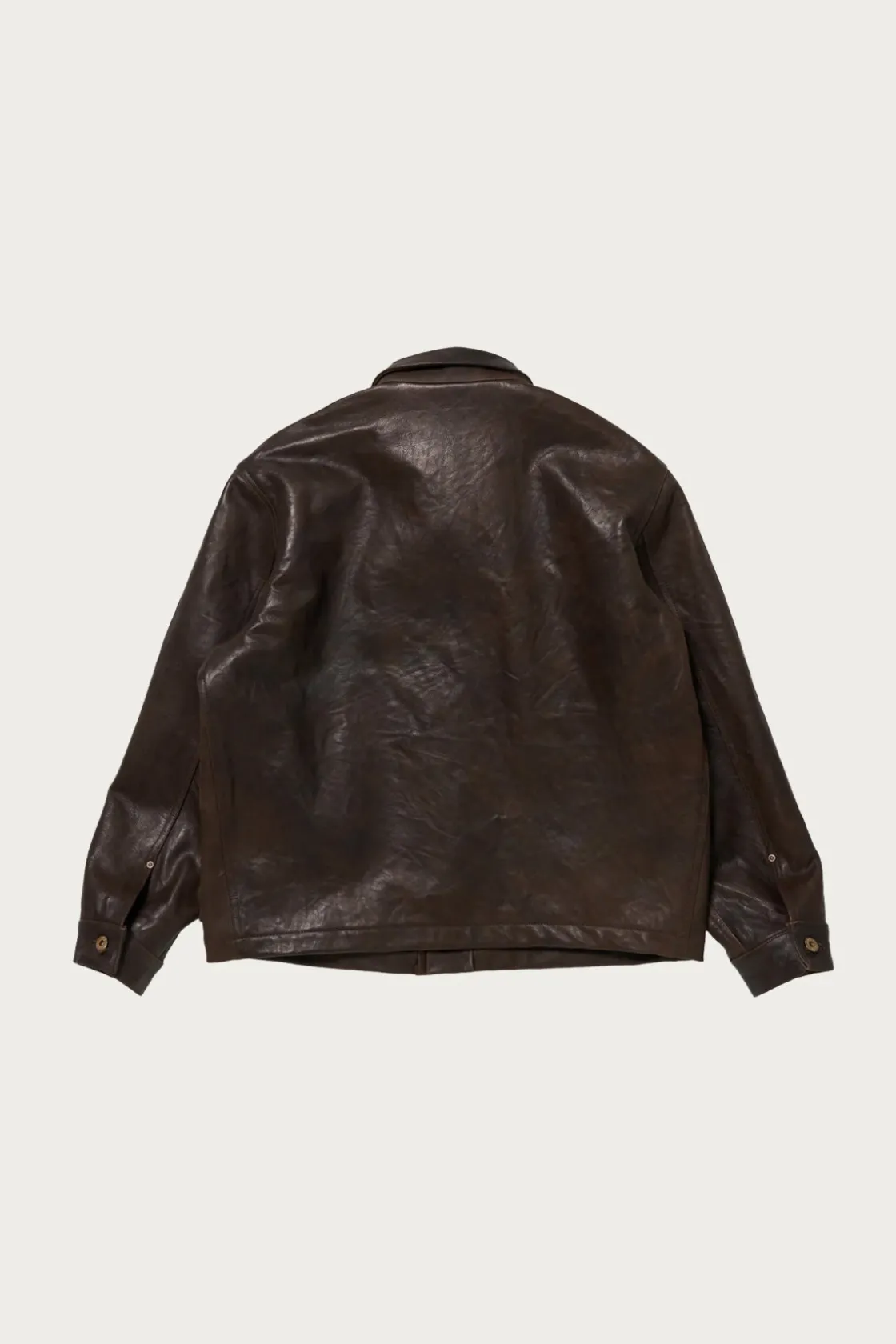 Coats, Jackets, And Vests<Taiga Takahashi Lot. 804 Leather Jacket c. 1930s - Mud Dyed Brown