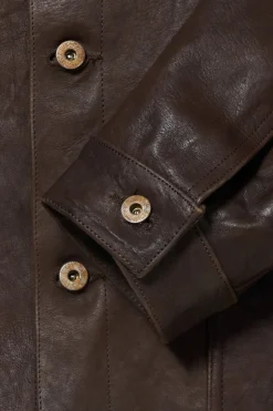 Coats, Jackets, And Vests<Taiga Takahashi Lot. 804 Leather Jacket c. 1930s - Mud Dyed Brown