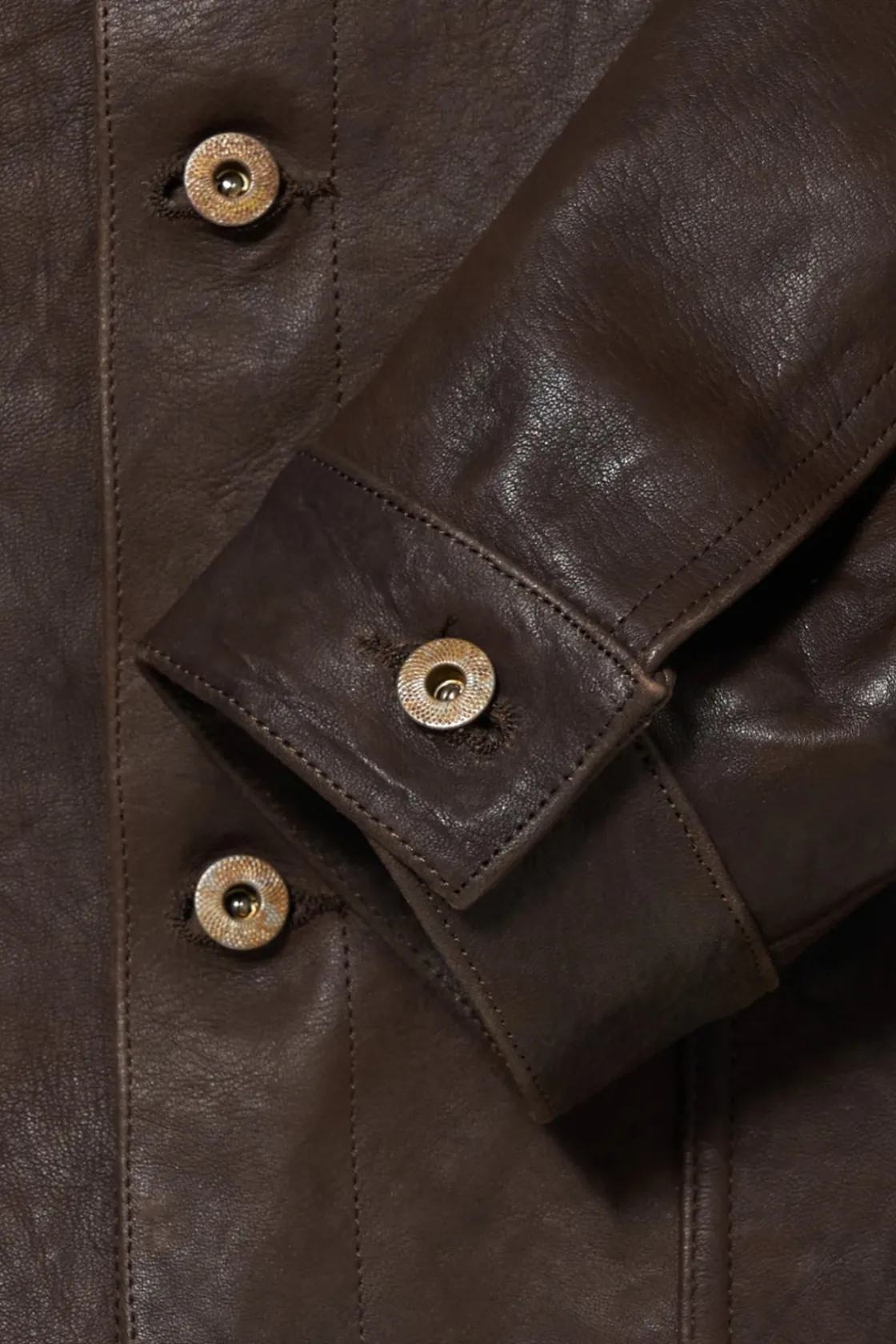 Coats, Jackets, And Vests<Taiga Takahashi Lot. 804 Leather Jacket c. 1930s - Mud Dyed Brown