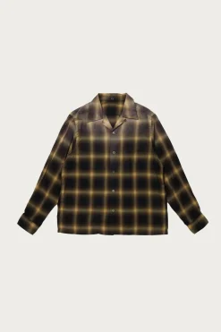 Shirts<Taiga Takahashi Lot. 101 Open Collar Shirt - Bleached Beige Plaid