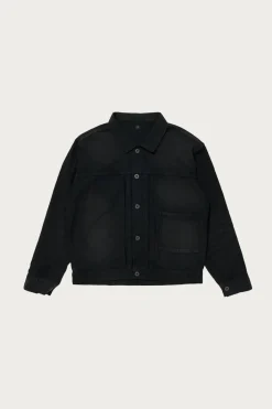 Coats, Jackets, And Vests<Taiga Takahashi Lot.309 Buckle-Backed Jacket - Damaged Sumi Dyed Black