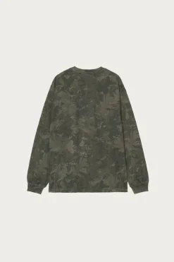 Tees And Sweats<Carhartt Work In Progress L/S Camo Combi T-Shirt - Green/Olive Garment Dyed
