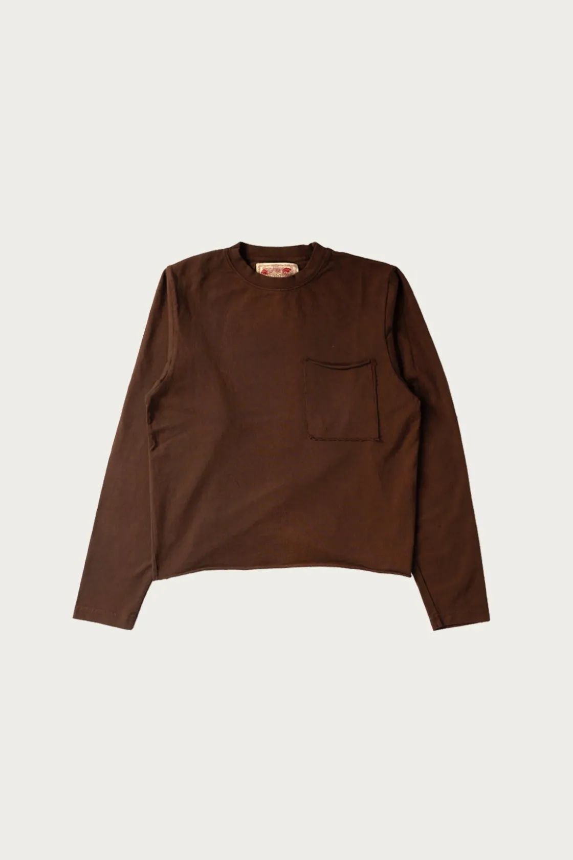 Tees And Sweats<Monostereo LS Raw Hem Tee - Cocoa