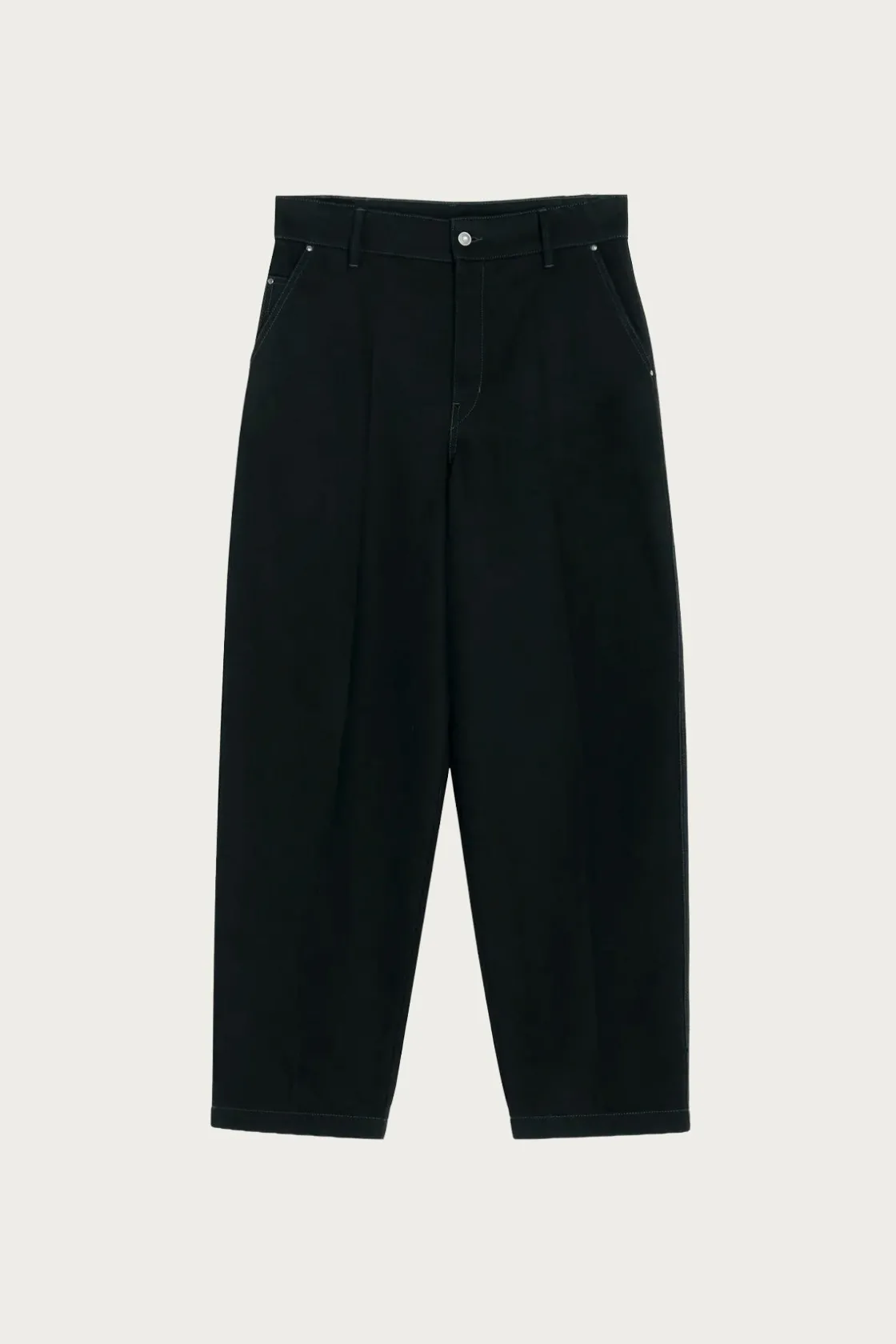 Pants<Lemaire Maxi Barrel Workwear Pants - Black