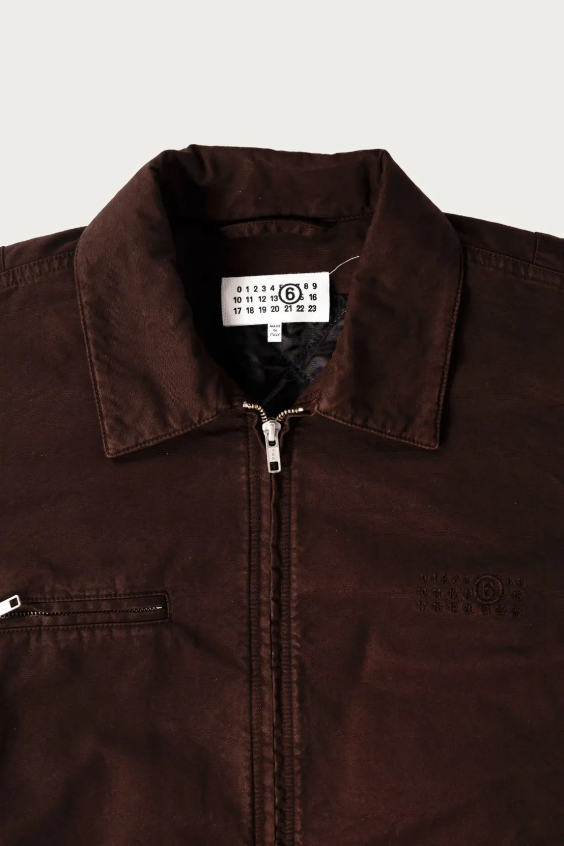 Coats, Jackets, And Vests<MM6 Maison Margiela Numerals Work Jacket - Chocolate Brown