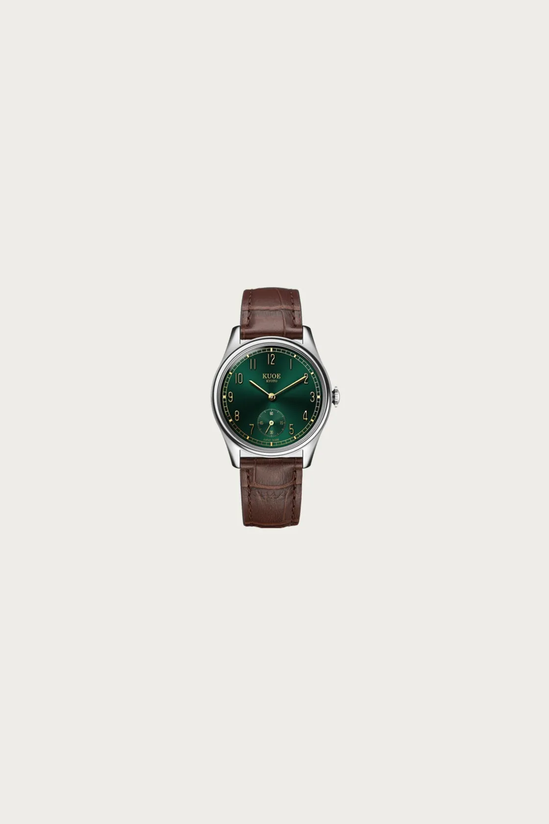 Accessories<Kuoe Watches Old Smith 90-0001 - Green Dial/Silver Case/Brown Leather Strap