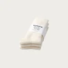 Accessories<Rototo Organic Daily 3-Pack Ribbed Crew - Ivory
