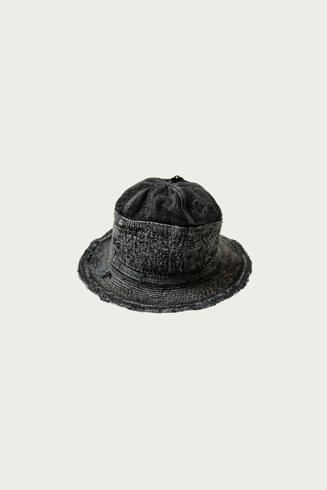 Accessories<Kapital 11.5oz BLKxBLK Denim The Old Man And The Sea Hat (Crash Remake)