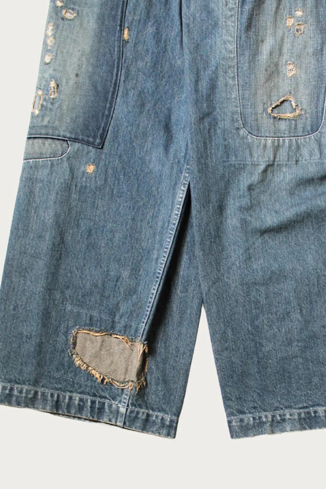 Pants<Kapital 14oz Denim FATIGUE Baggy Pants (RUSHFIELD Remake) - Indigo