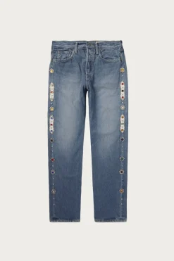 Denim<Kapital 14oz Denim 5p MONKEY CISCO (STUDS) - Indigo