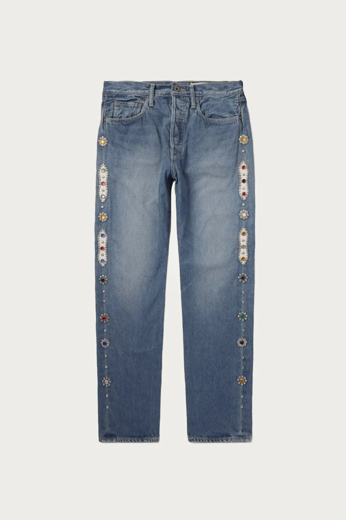 Denim<Kapital 14oz Denim 5p MONKEY CISCO (STUDS) - Indigo