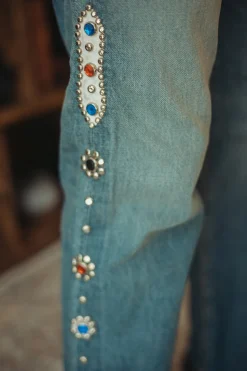 Denim<Kapital 14oz Denim 5p MONKEY CISCO (STUDS) - Indigo