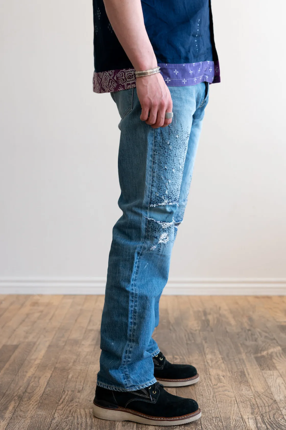 Denim<Kapital 14oz Denim 5P MONKEY CISCO (3YearsFade) - Indigo