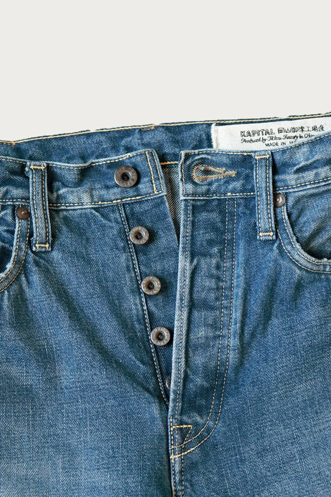 Denim<Kapital 14oz Denim TH Straight - Midtone