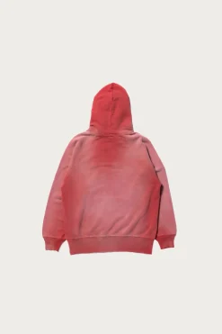 Tees And Sweats<The Real McCoys 9oz. Loopwheel Raglan Hooded Sweatshirt - Faded Cherry