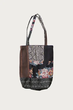 Accessories<Kapital Patchwork NOVEL Tote Bag - Black