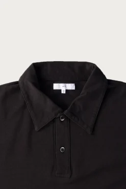 Shirts<Lady White Co. Pique Two Button Polo - Black Pine