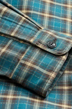 Shirts<RRL Plaid Twill Workshirt - Teal/Multi