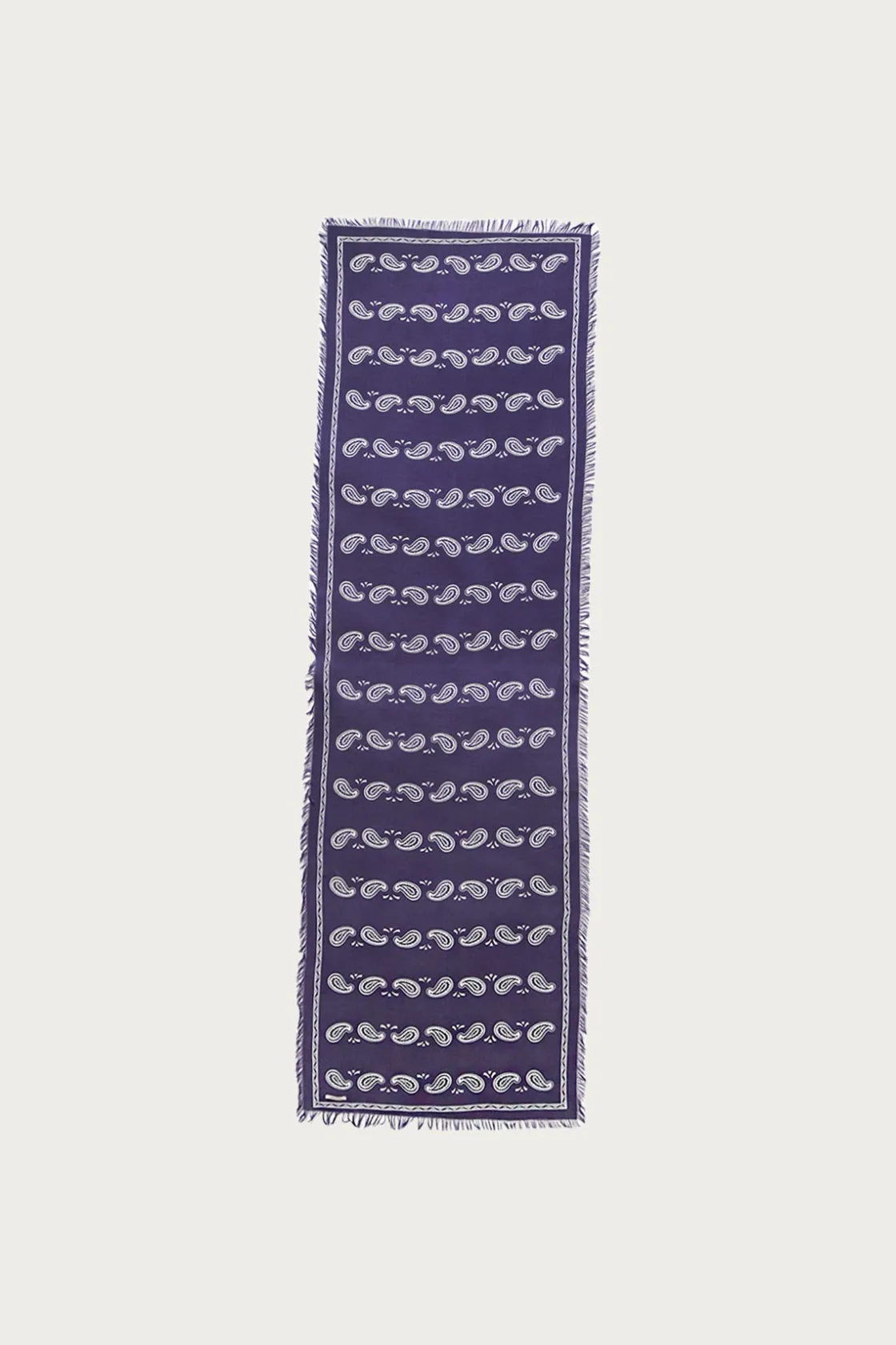 Accessories<Kapital Rayon Fringe Stole (PECOS Paisley) - Purple