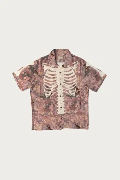 Shirts<Kapital Rayon SAKURA-BONE Aloha Shirt - Grey
