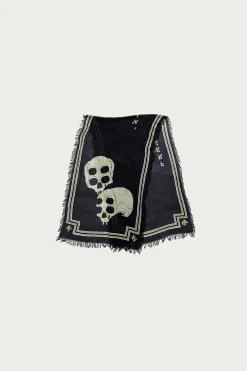 Accessories<Kapital Rayon WABI SABI RAINSKULL Stole - Black