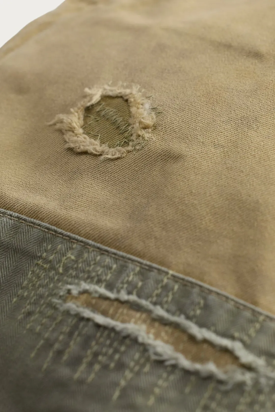 Pants<RRL Repaired Chino Field Pant - New Military Khaki w/ Repairs