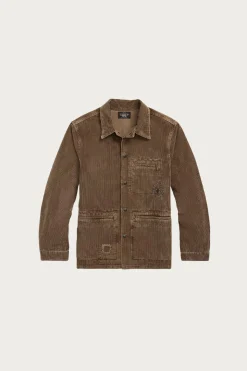 Shirts<RRL Repaired Corduroy Overshirt - Repaired Brown