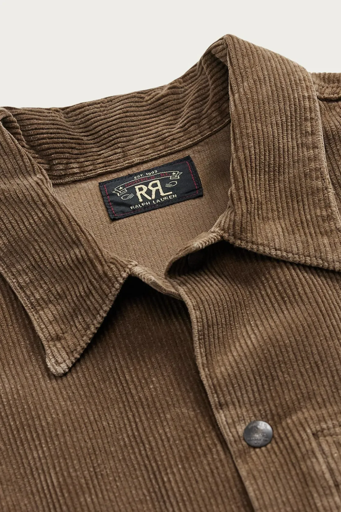 Shirts<RRL Repaired Corduroy Overshirt - Repaired Brown